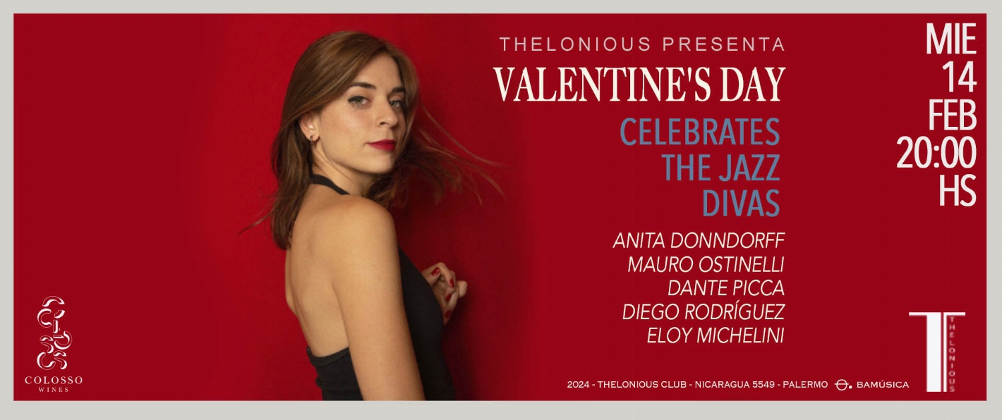 Valentine's Day  "Celebrates the Jazz Divas" - 20:00Hs